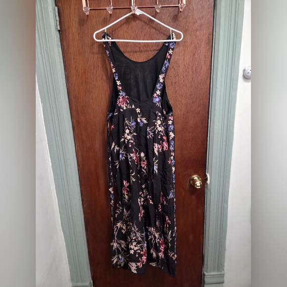 H&M Floral Black Dress Size L - Picture 3 of 4